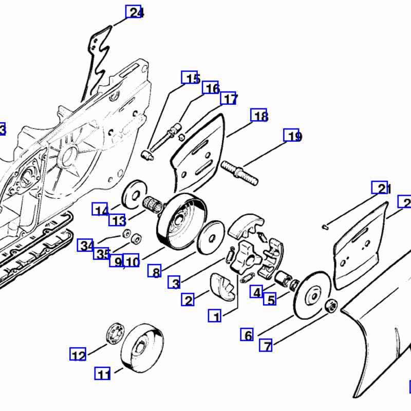 Ms720 Stihl MS 720 Chainsaw (MS720) Parts Diagram, Clutch