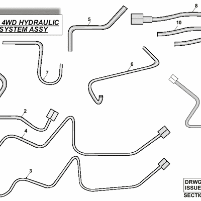 4WD Hydraulic Pipes System assy