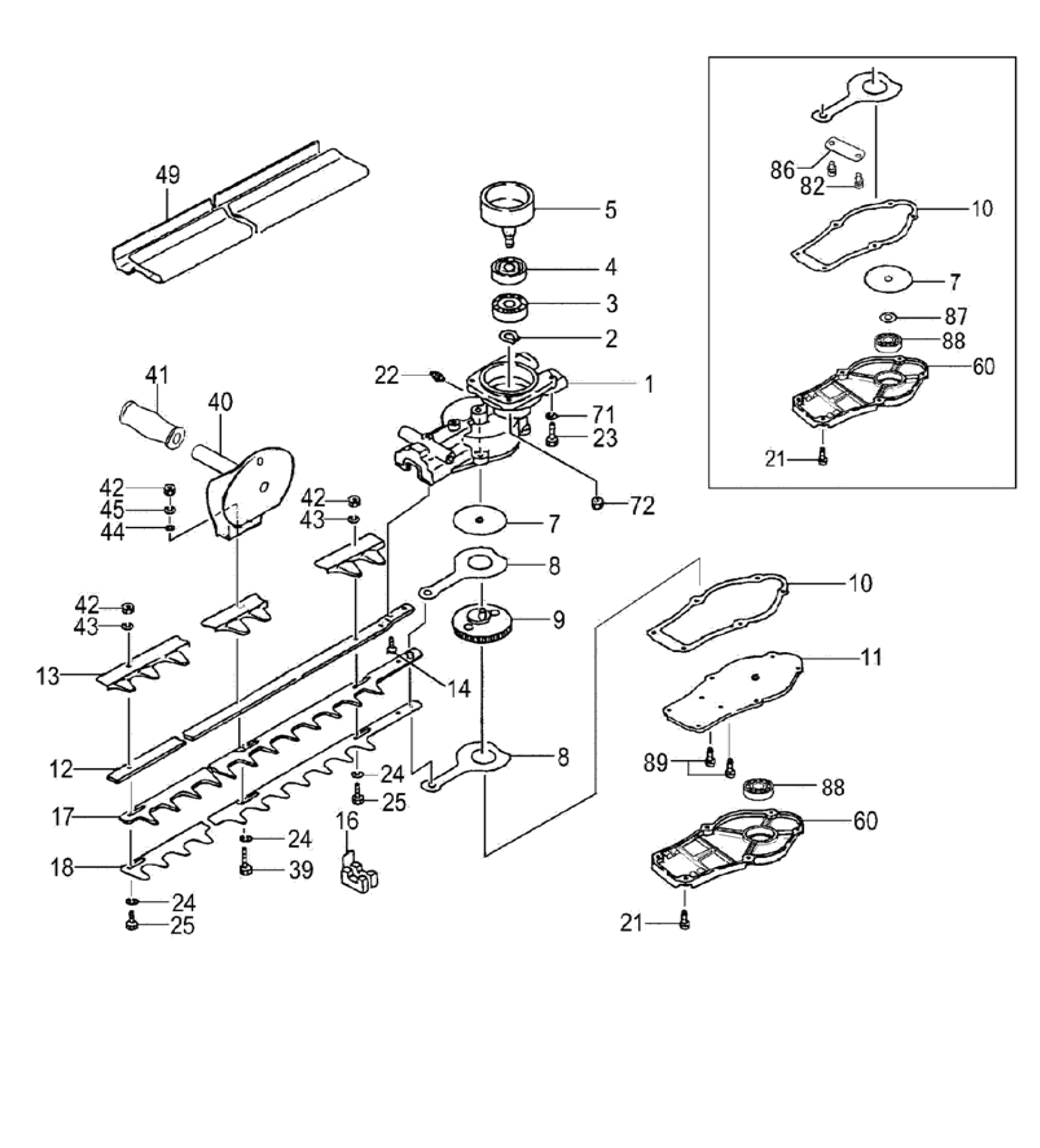 GEAR CASE/BLADE (SERIAL NO.Z061901-Z353300)