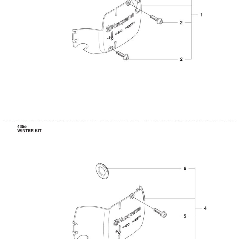 Husqvarna 435e Chainsaw (2011) Parts Diagram, Winter Kit