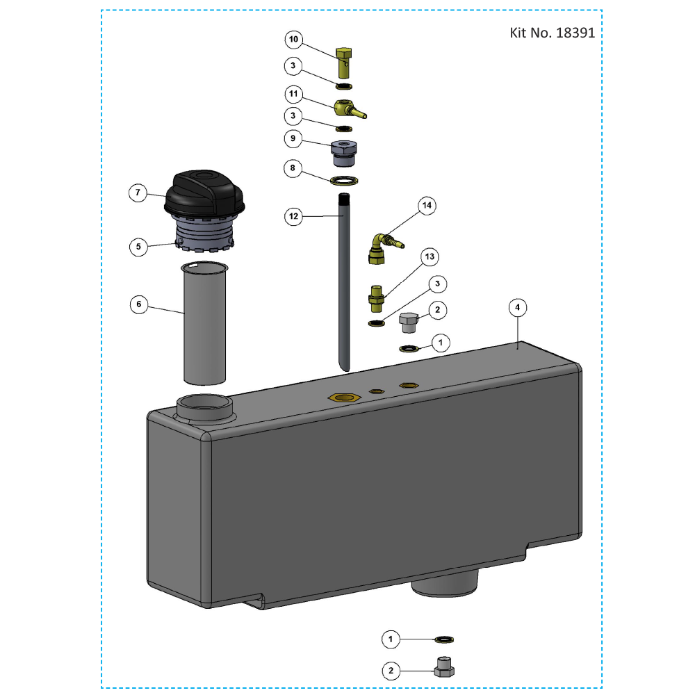 Timberwolf TW230DHB (07-18) Parts Diagram, FUEL TANK