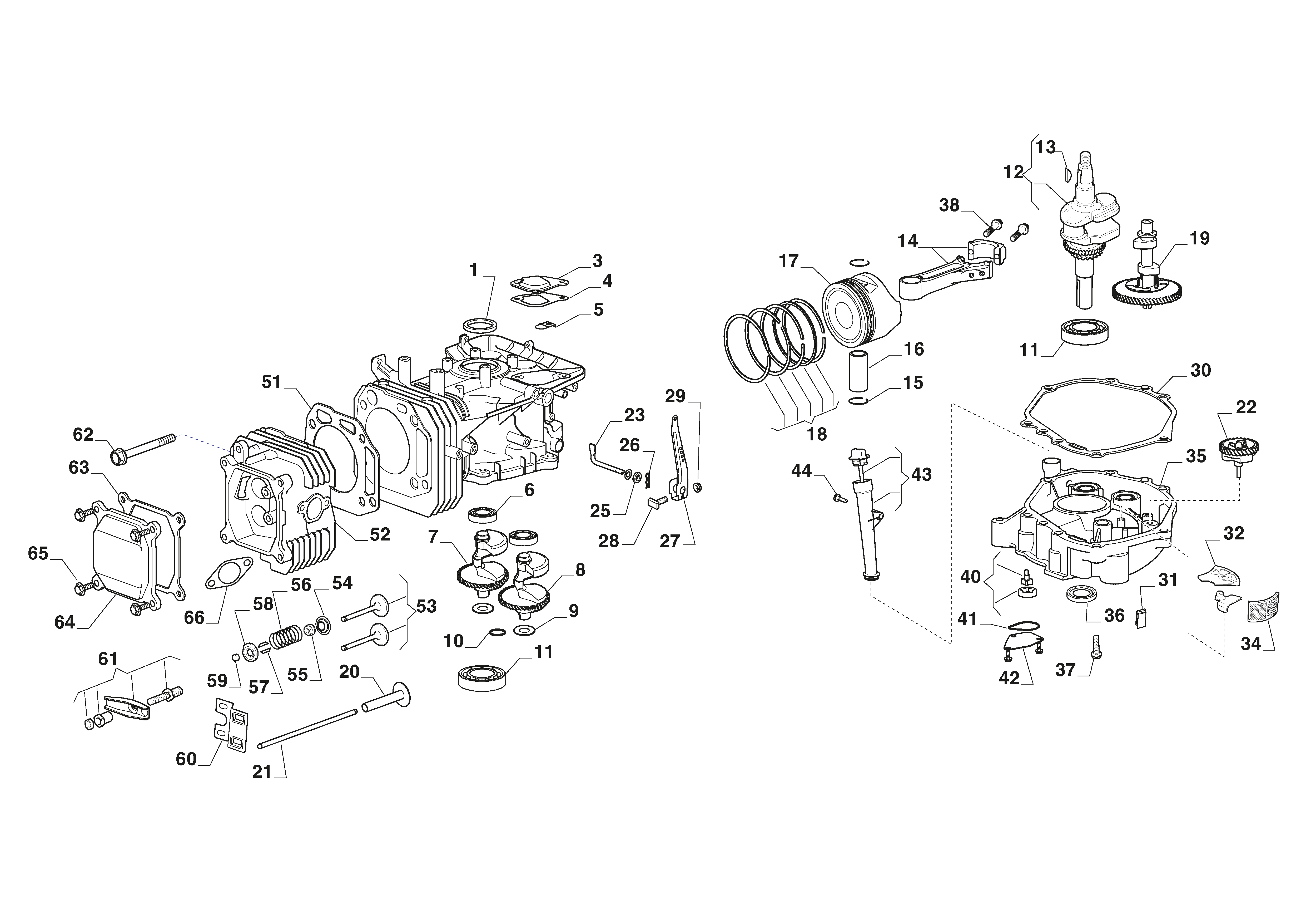  Piston, Crankshaft
