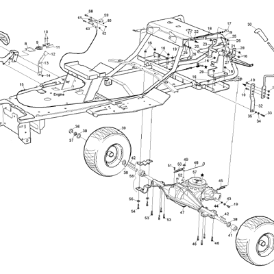 Rear Axle & Control Pedals