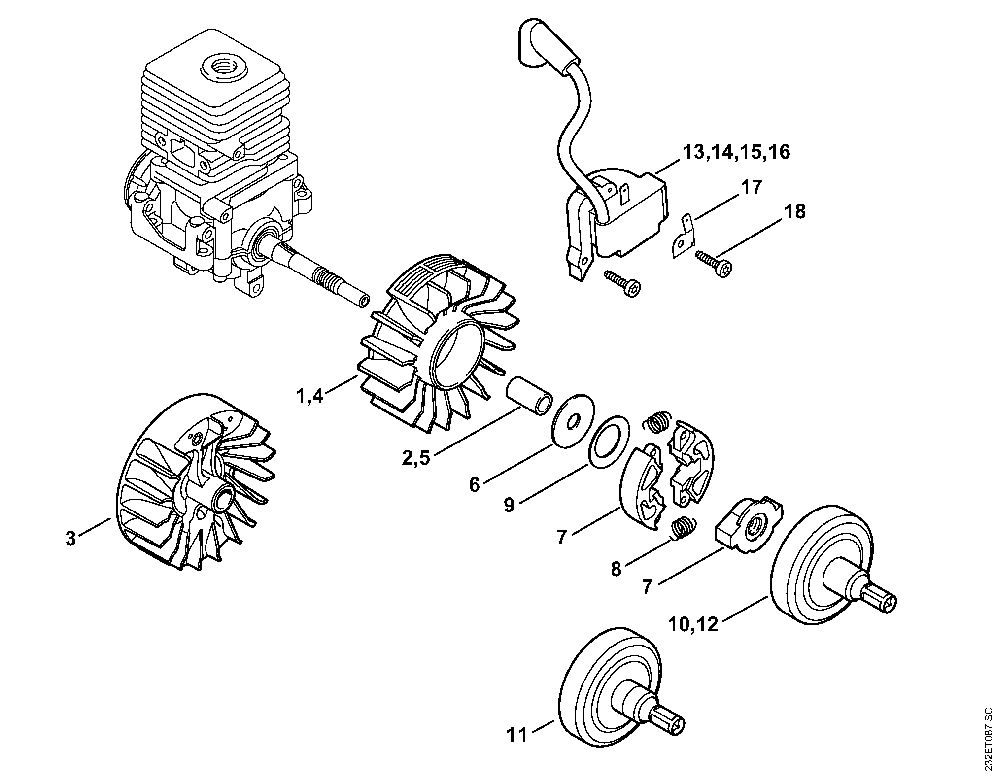 Ignition system, Clutch