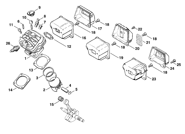 Stihl MS 260 Chainsaw (MS260 C) Parts Diagram, Shroud - Carburetor