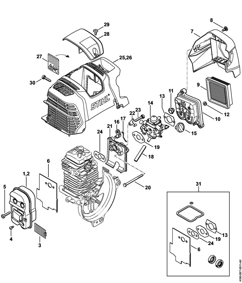 C MUFFLER & AIR FILTER