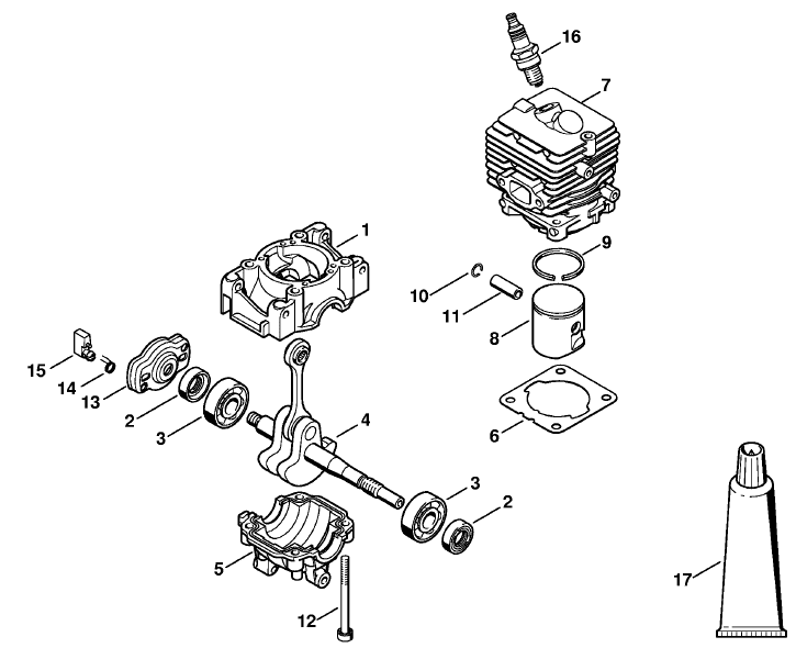 Crankcase, Cylinder