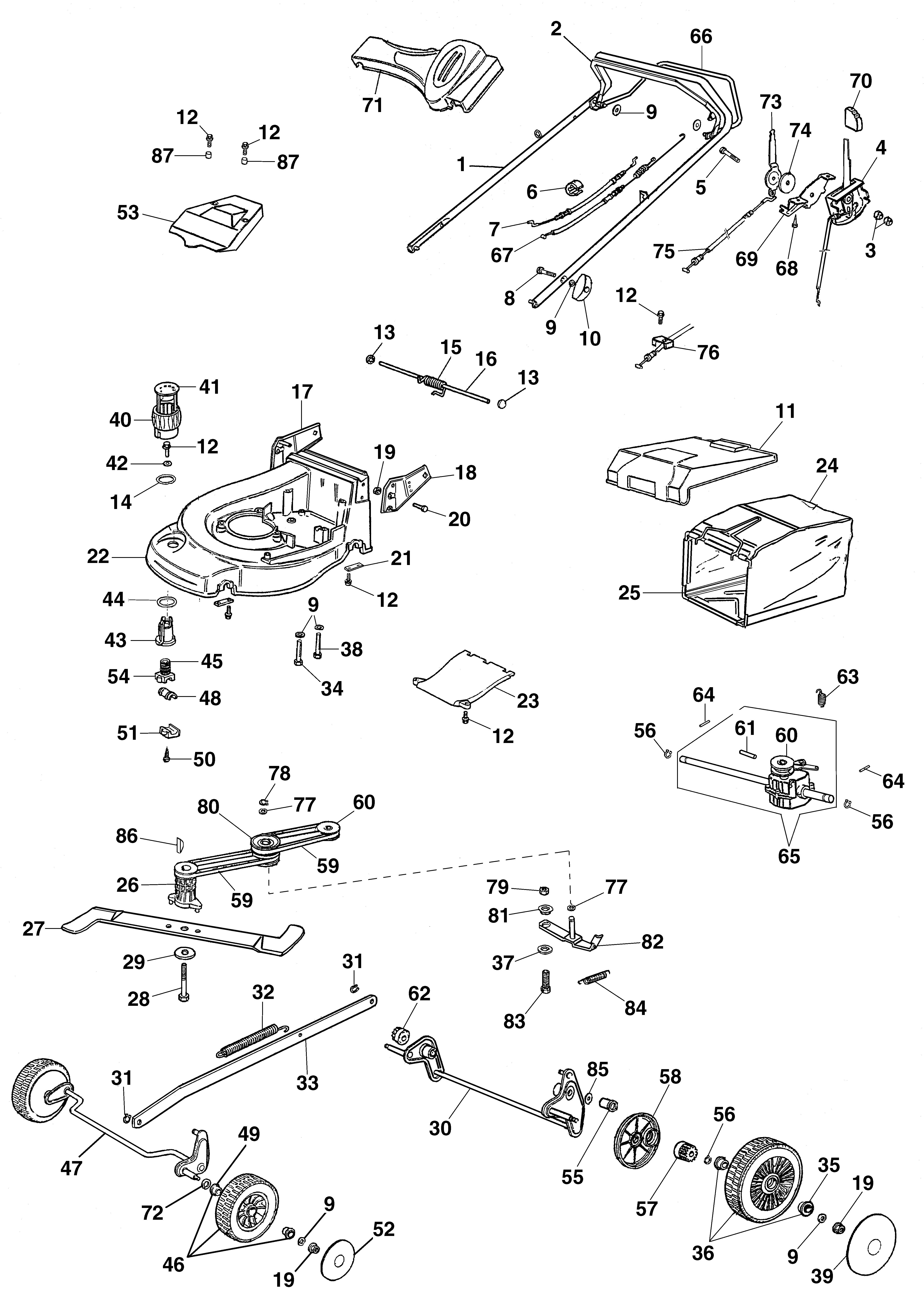 Complete illustrated parts list