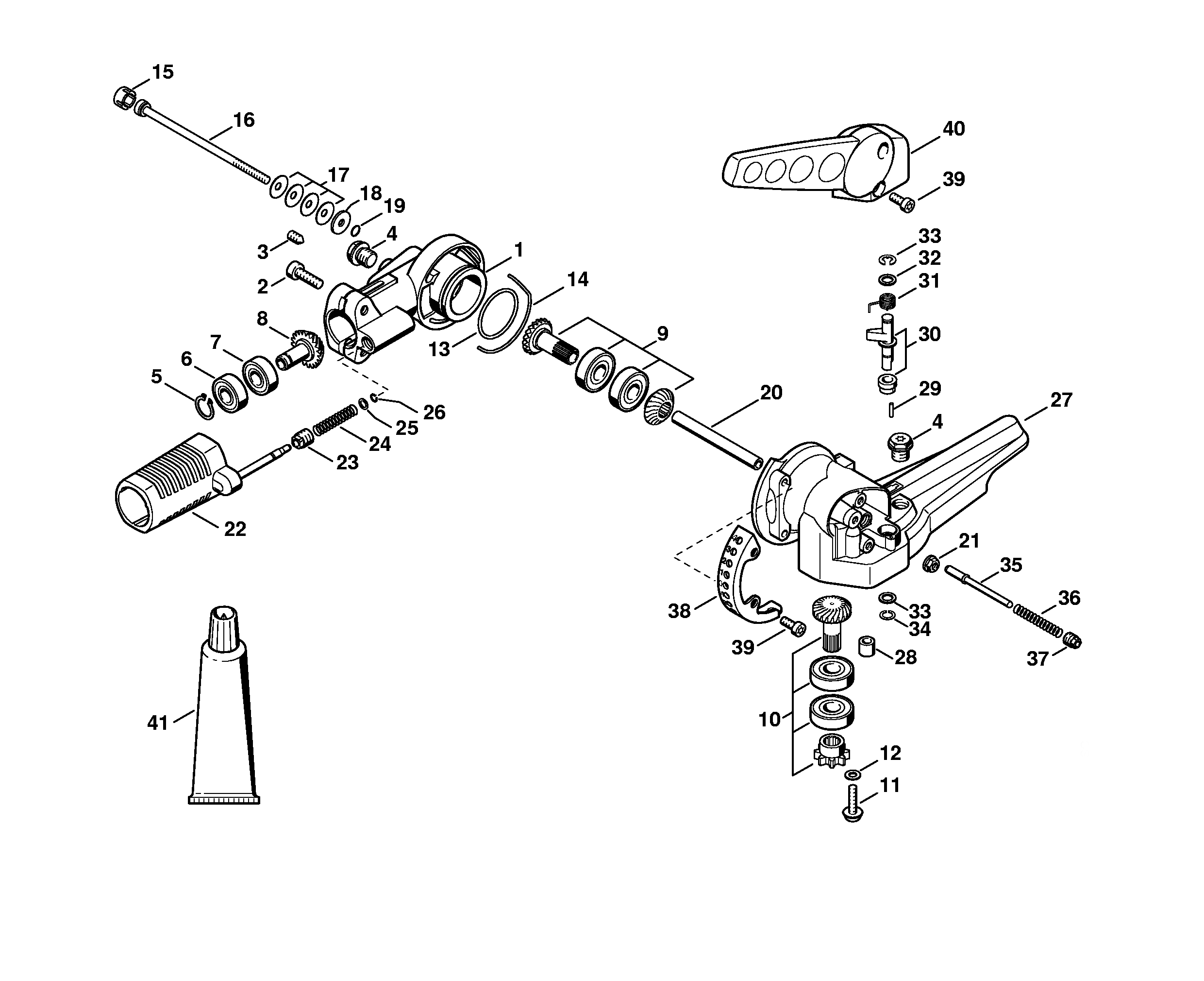 Angle Drive, Adjustable thru 135