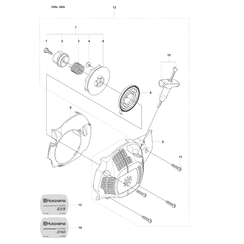 Husqvarna 235e Chainsaw (2008) Parts Diagram, Page 5