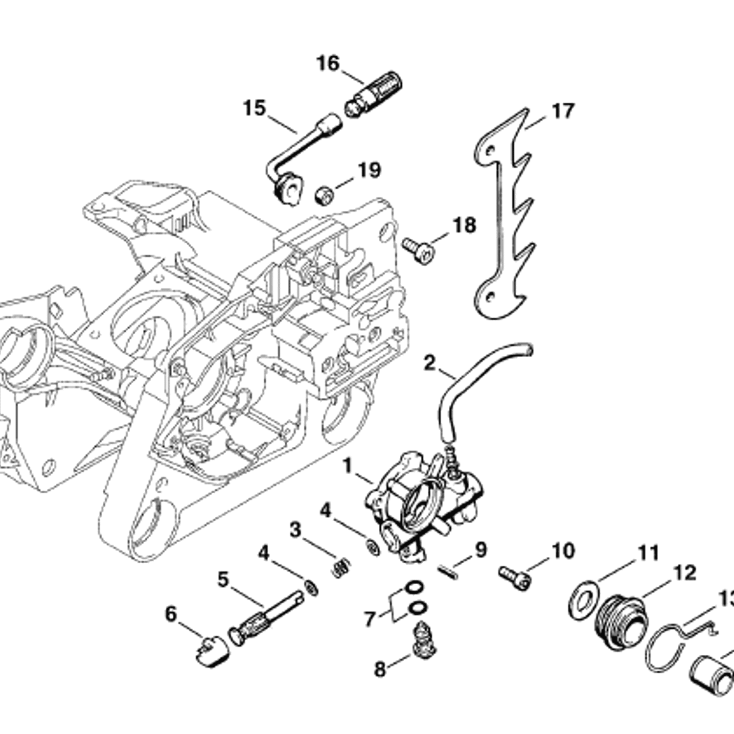 Ms 340 Stihl MS 340 Chainsaw (MS340) Parts Diagram, Oil pump