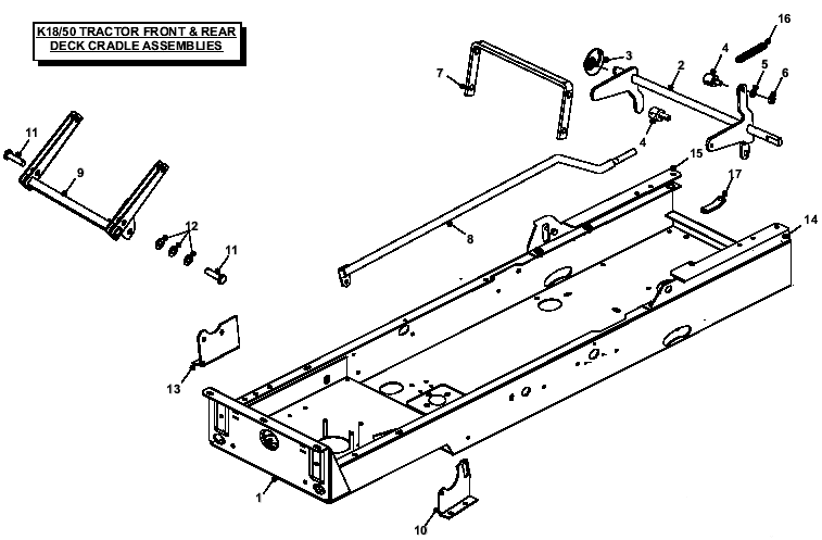 Front & Rear Deck Cradle Assemblies
