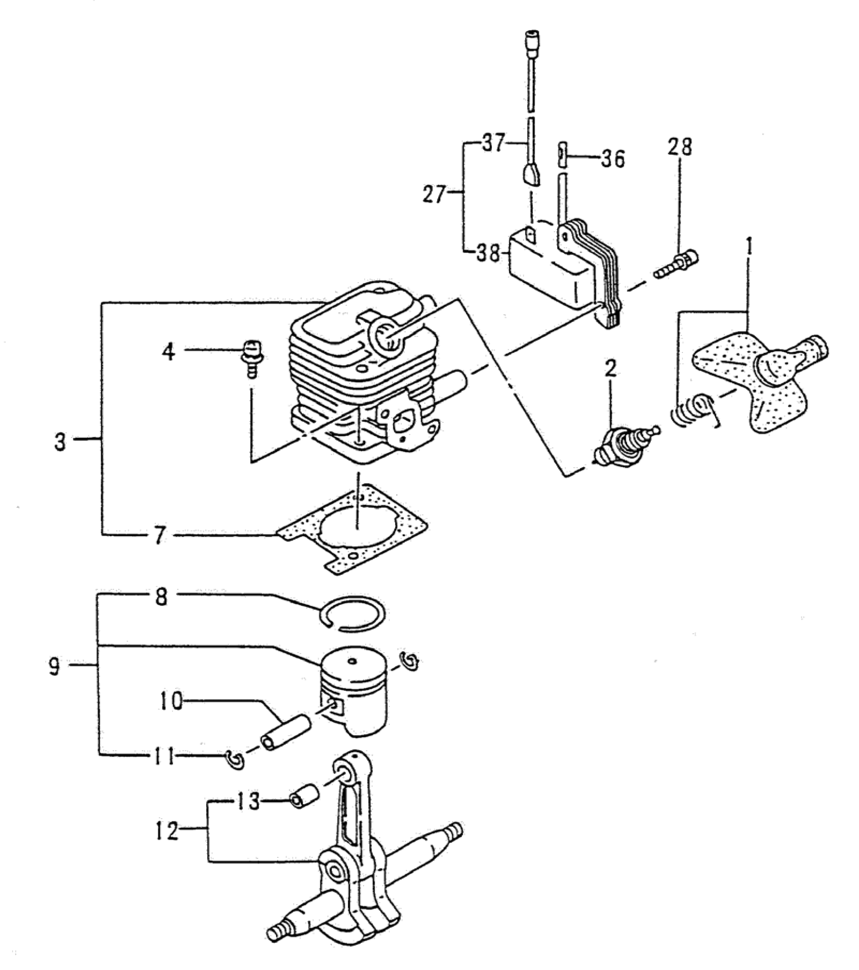 CYLINDER/PISTON/CRANK SHAFT