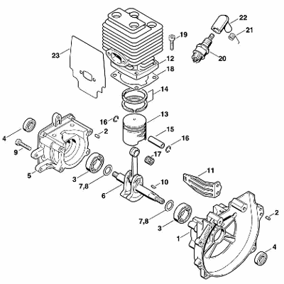 A-Crankcase, Cylinder