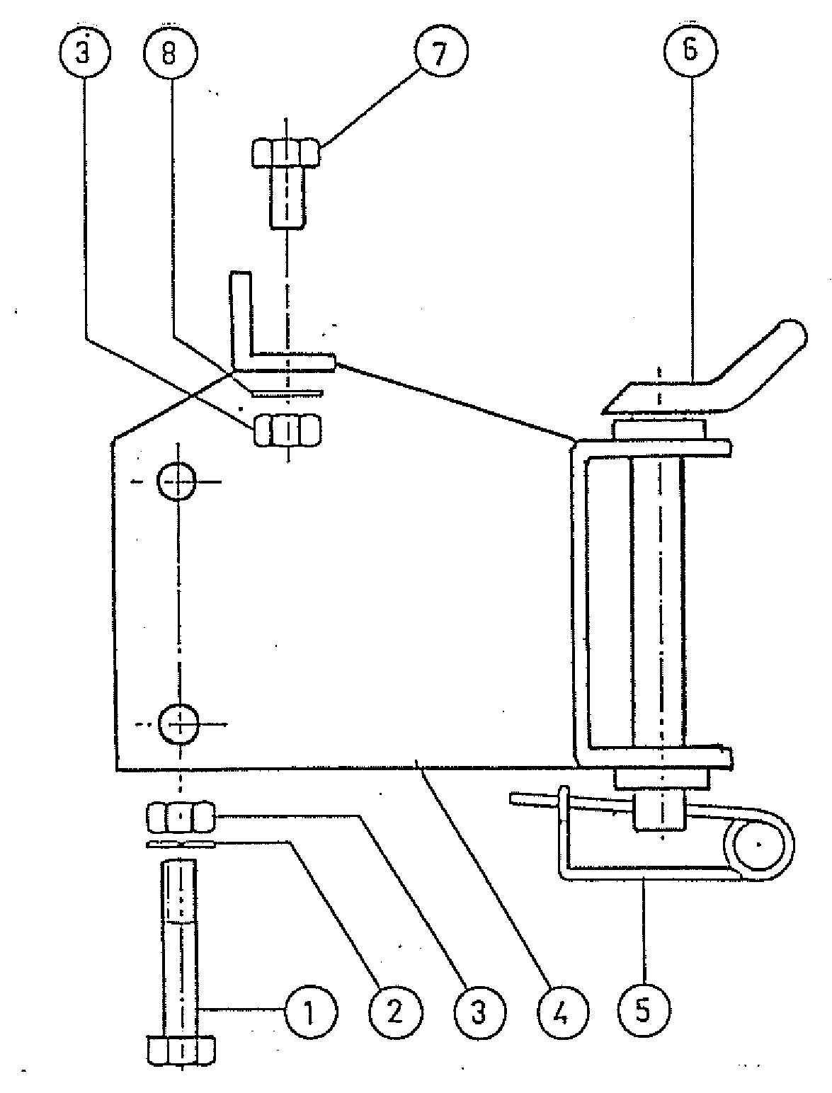 Fix plate (Drag bar)