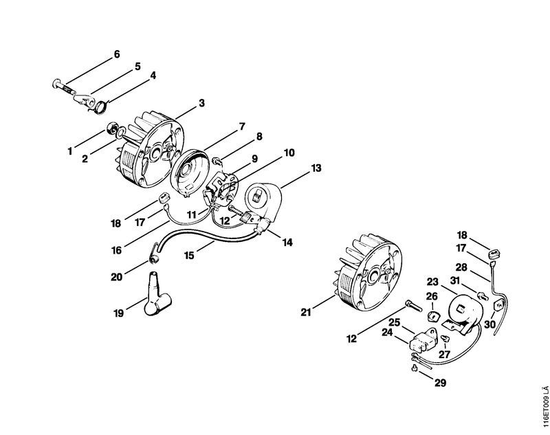 Leva freno di ricambio ISE per motosega Stihl MC200. Sostituisce il
