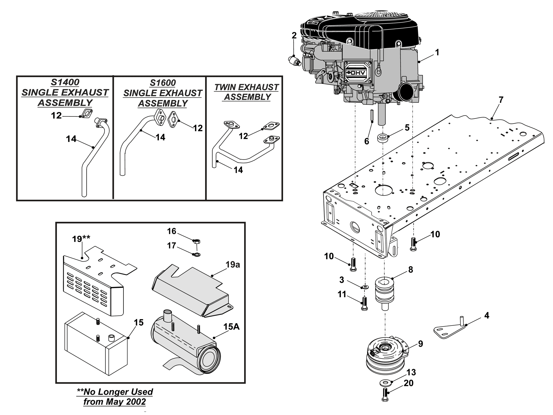 Briggs & Stratton Engine & Exhaust Assembly