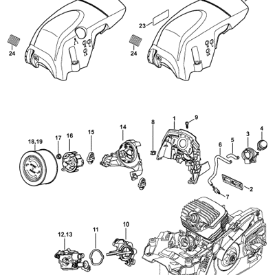 Stihl MS 271 Chainsaw (MS271) Parts Diagram, Cylinder Stihl MS 271 Chainsaw (MS271) Parts Diagram, Cylinder