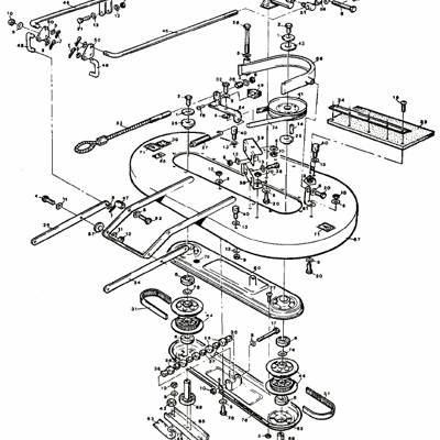42" contra rotating cutter deck