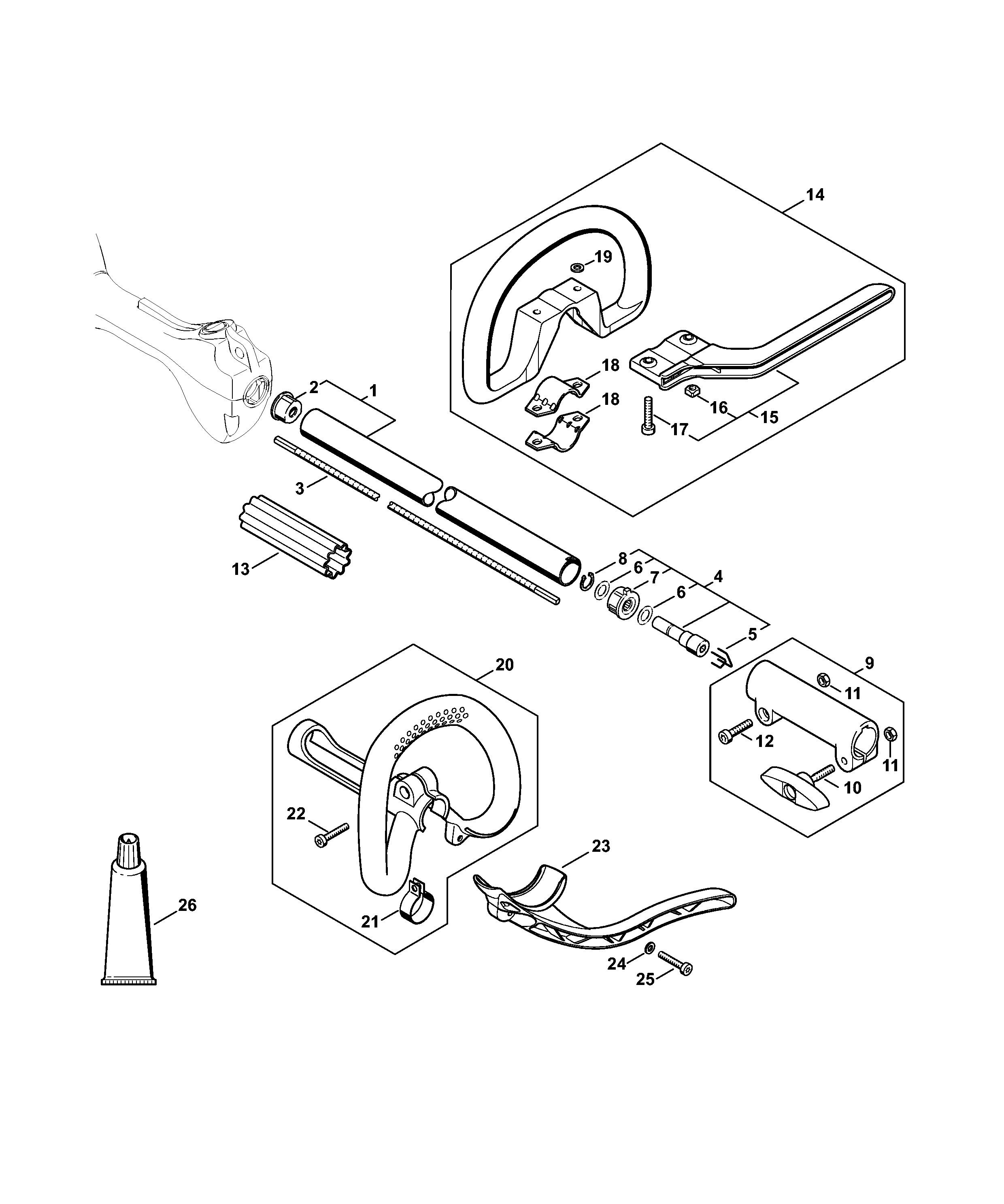 Drive Tube Assembly, Loop Handle  KM 56 RC