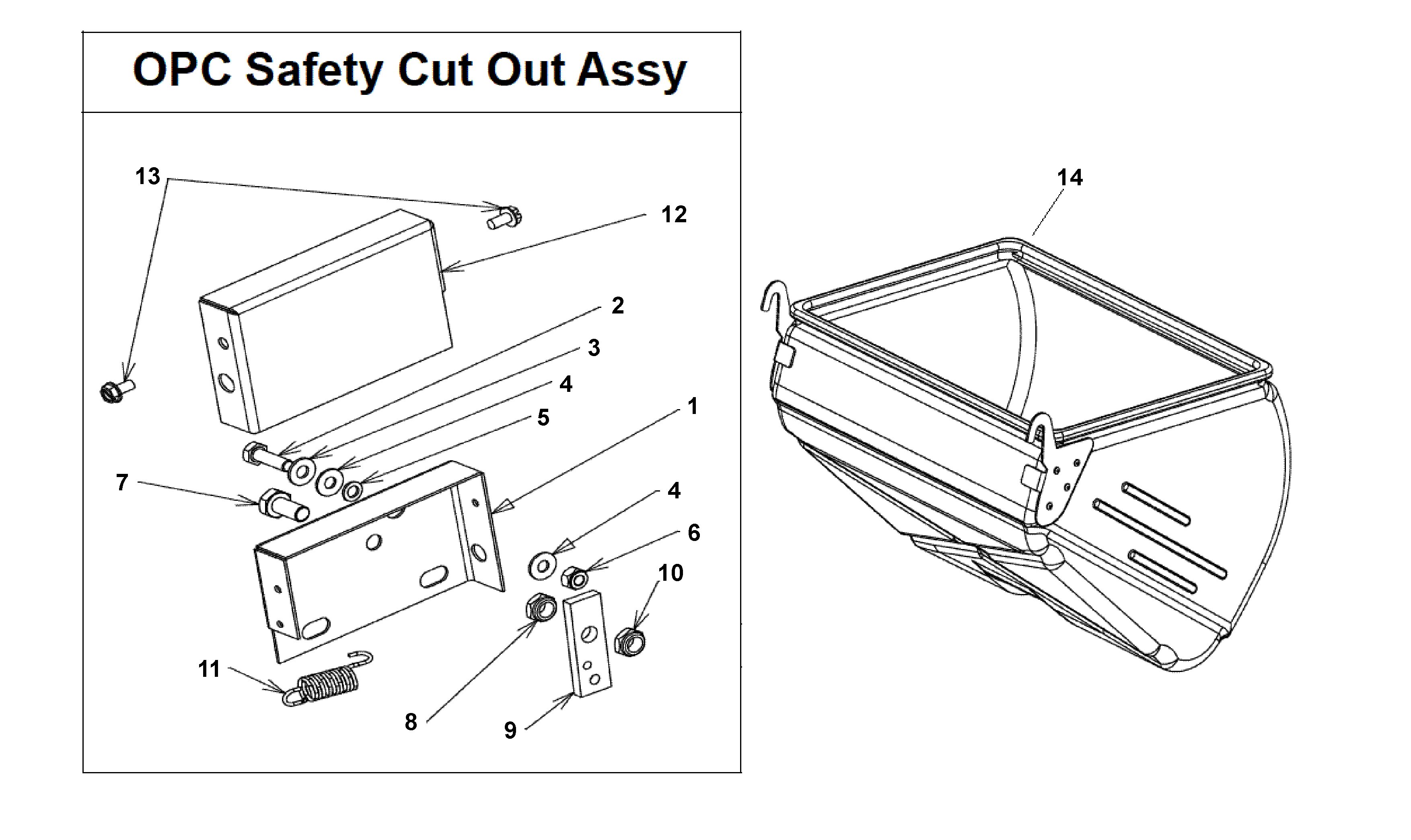Grasscatcher Box,Opc Safety Cut Out,