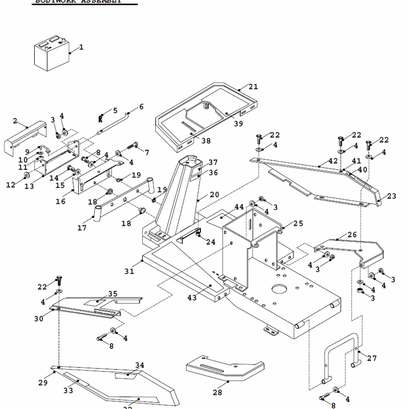 Countax Rider 1995 - 1996 (1995 - 1996) Parts Diagram, manual bodywork ...