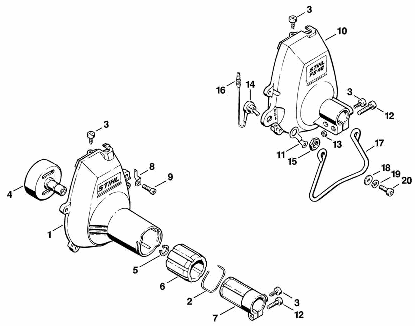 Stihl FS 48 Brushcutter (FS48) Parts Diagram, F-Fan housing