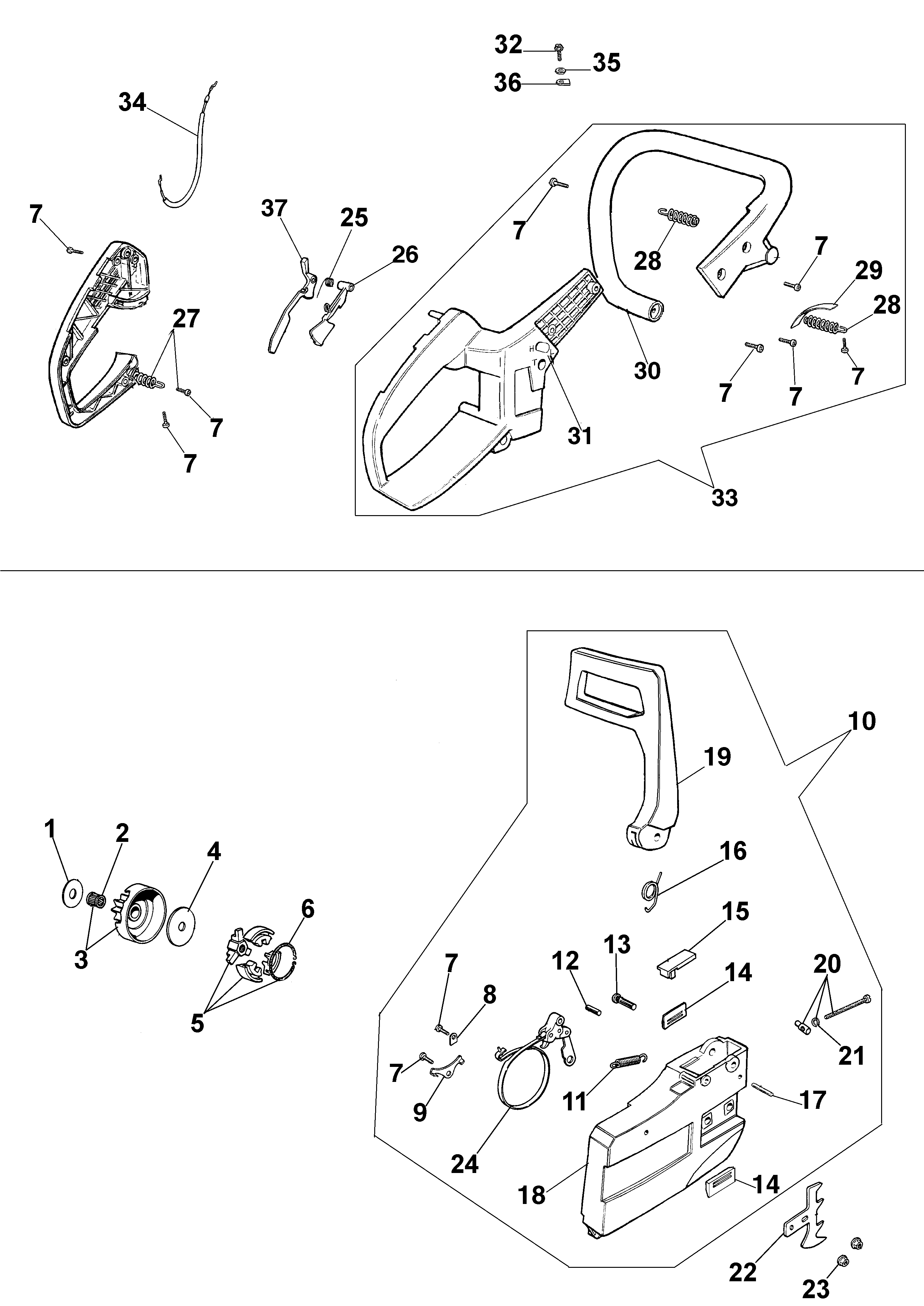 Handle and brake