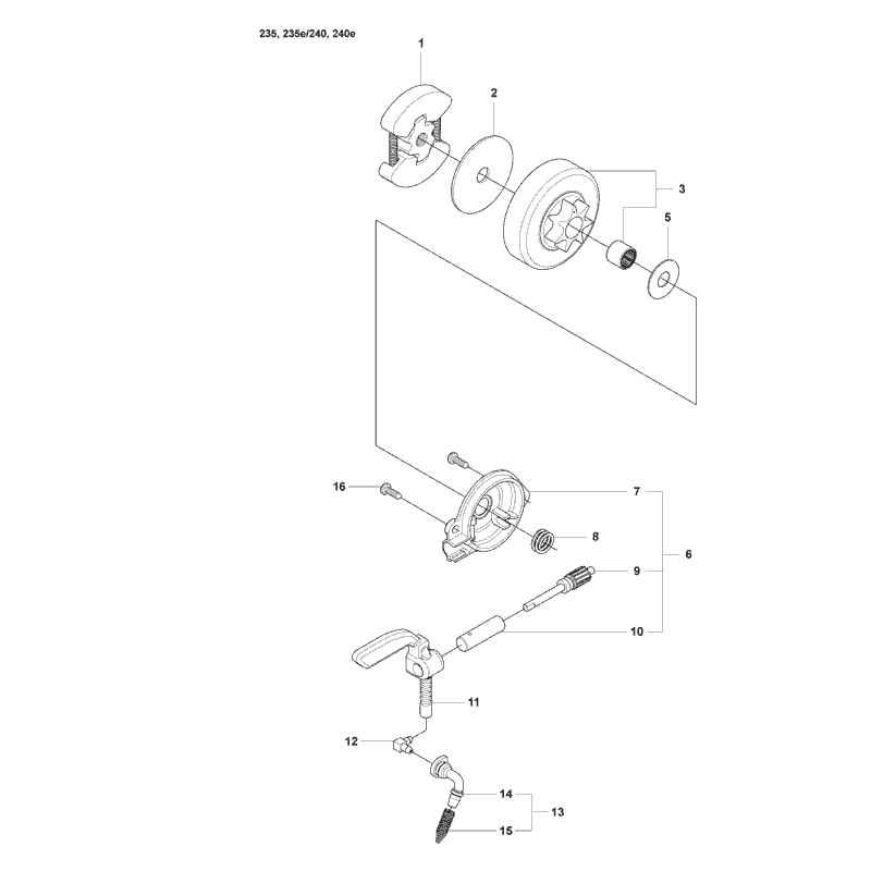 Husqvarna 235e Chainsaw (2008) Parts Diagram, Page 3
