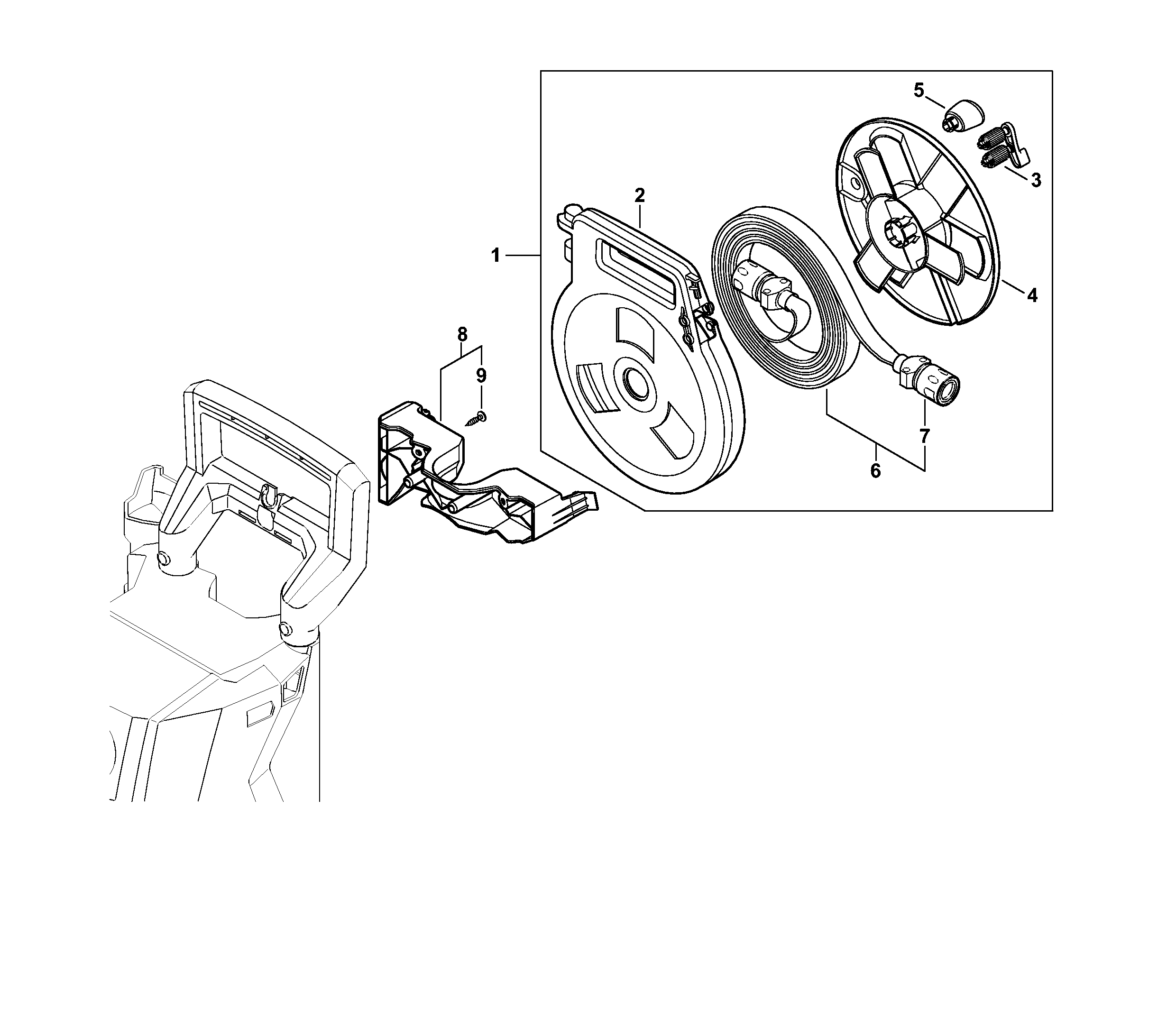 Flat hose with reel # 06/2019
