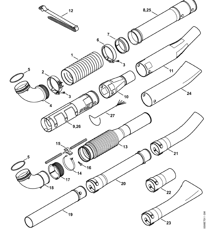 Pleated hose