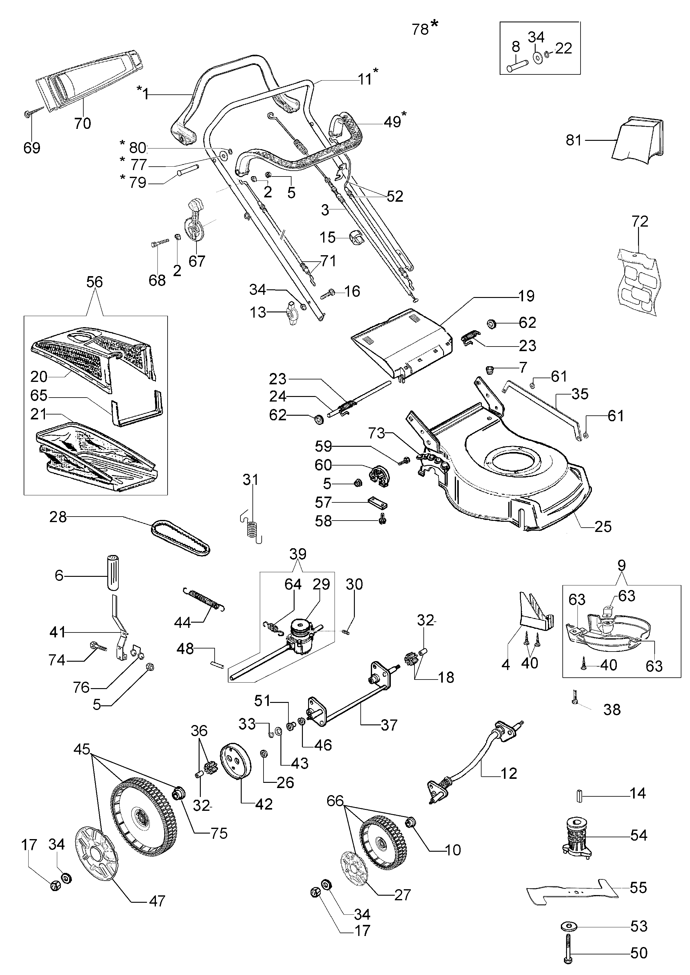 Illustrated parts list