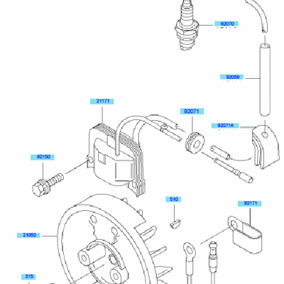 Kawasaki KBH48A (HA048G-BS50) Parts Diagram, Case & Cutter Kawasaki KBH48A (HA048G-BS50) Parts Diagram, Case & Cutter