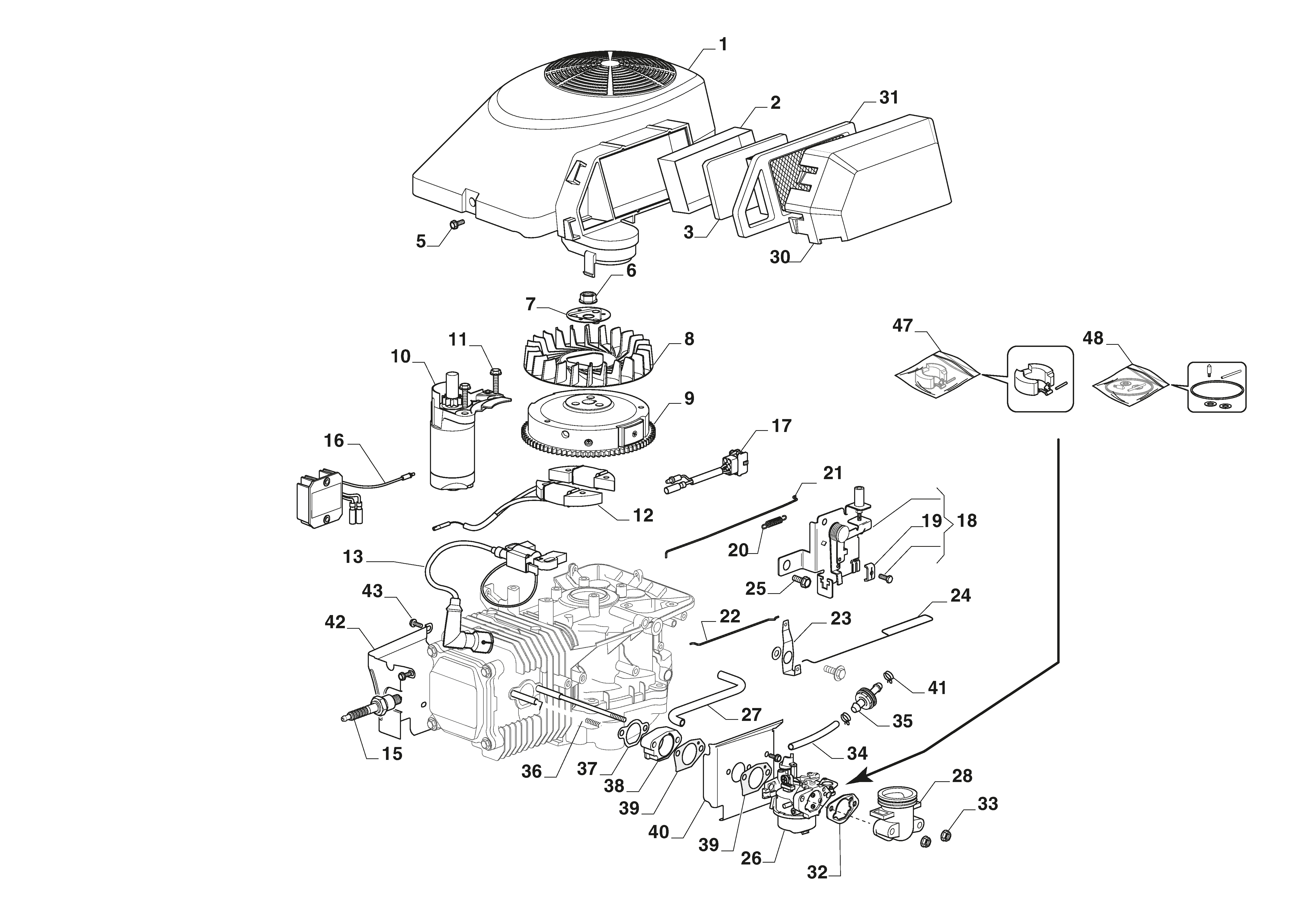  Carburettor, Air Cleaner Assy