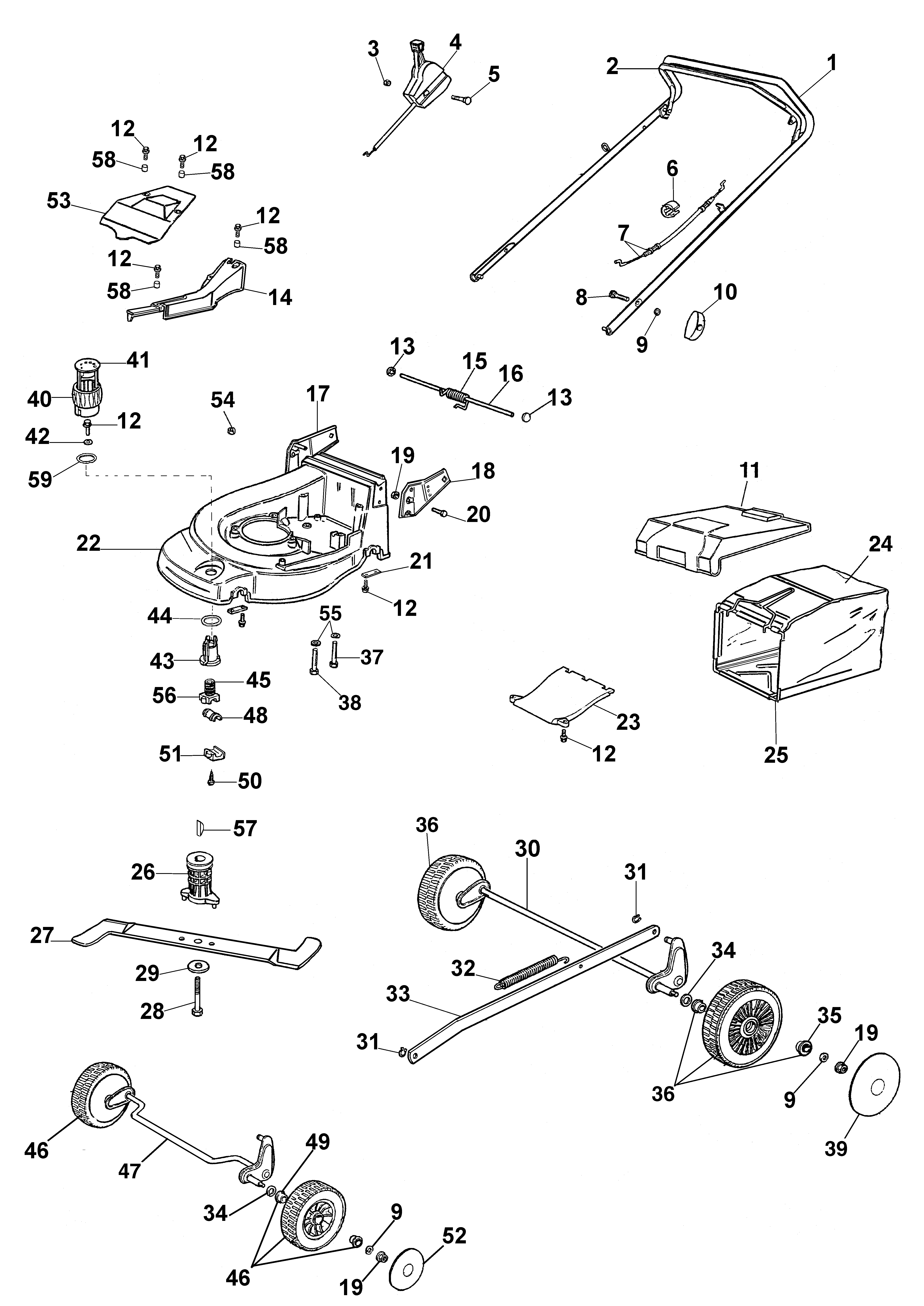 Complete illustrated parts list