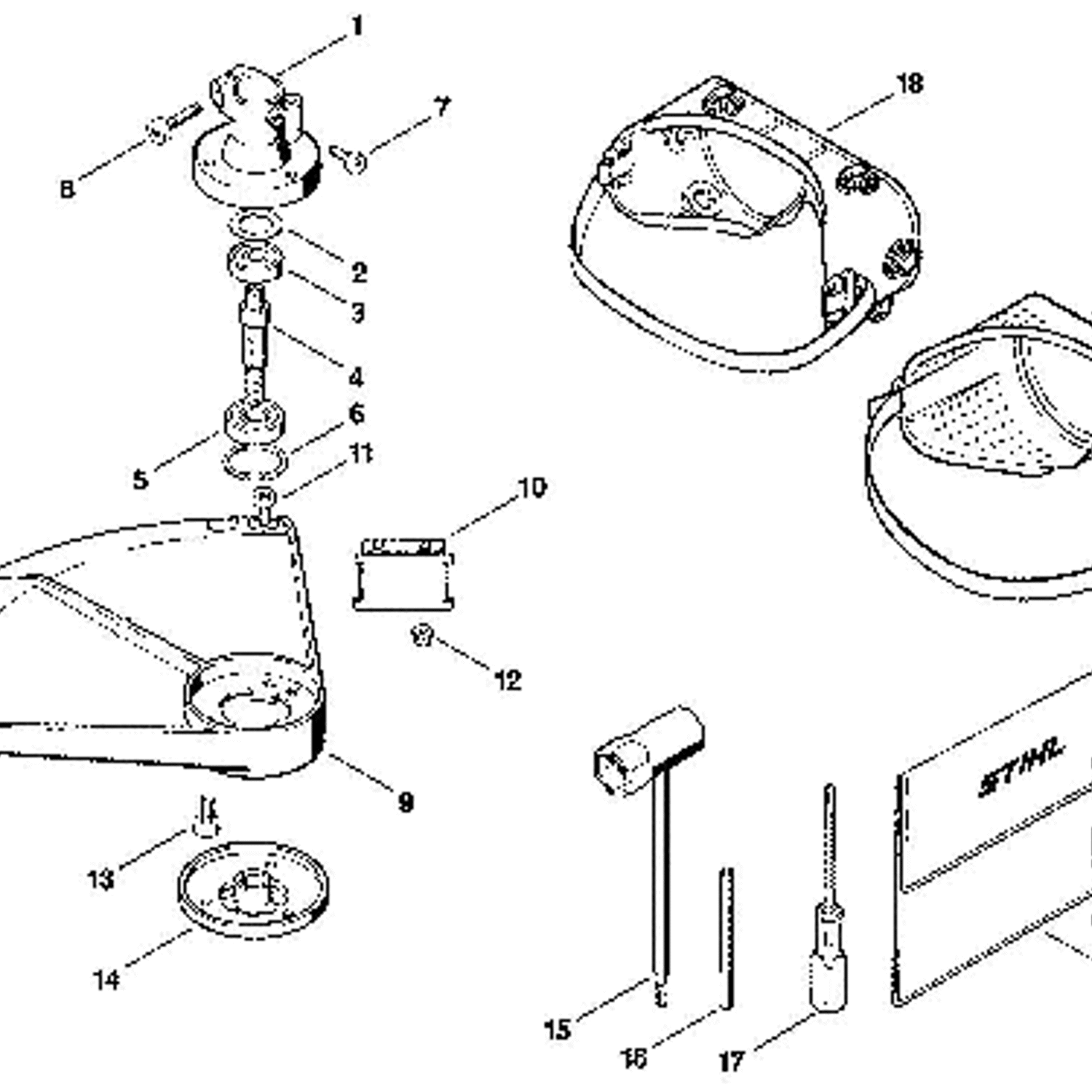 Fs 48 Stihl FS 48 Brushcutter (FS48) Parts Diagram, J-Bearing housing