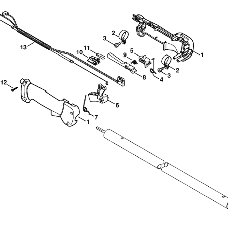 Stihl HT 131 Pole Pruner (HT131) Parts Diagram, Handle