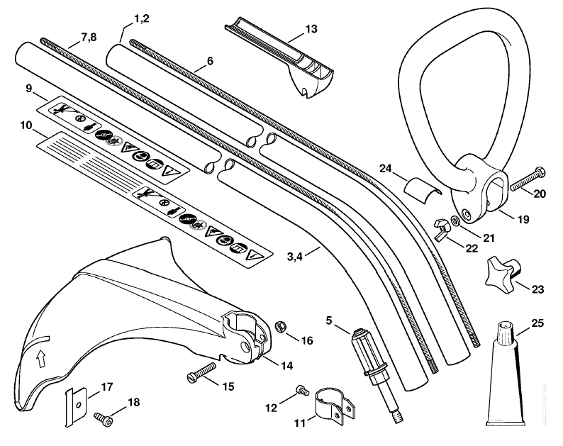 Drive tube assembly, Loop handle