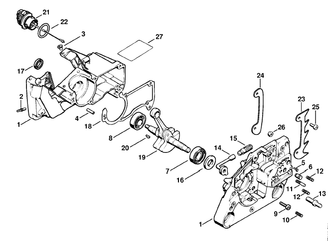 Stihl MS 260 Chainsaw (MS260 VWZ Arctic) Parts Diagram, Shroud