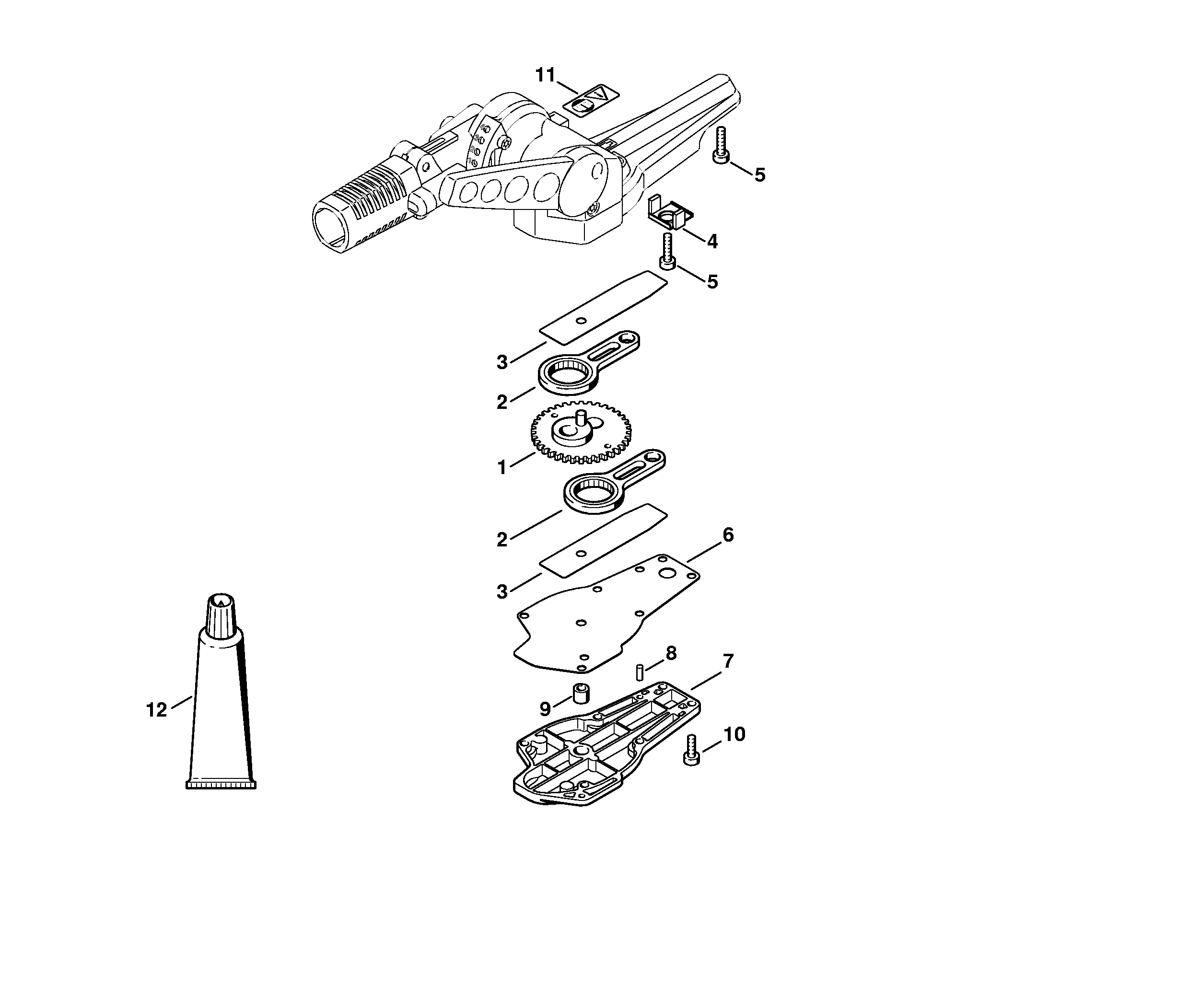 Blade Drive Gear, Adjustable thru 135