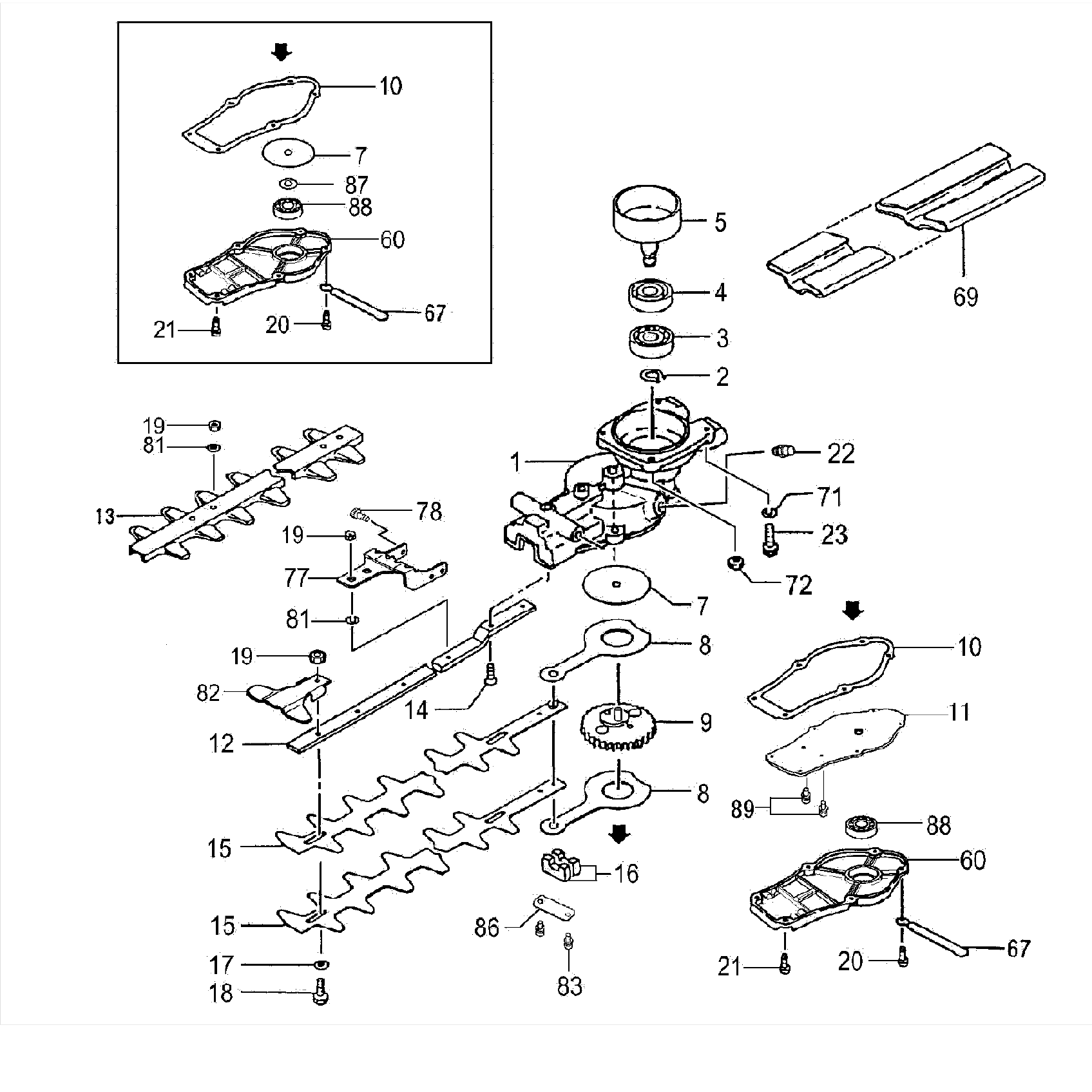GEAR CASE/BLADE (SERIAL NO.-A026600)