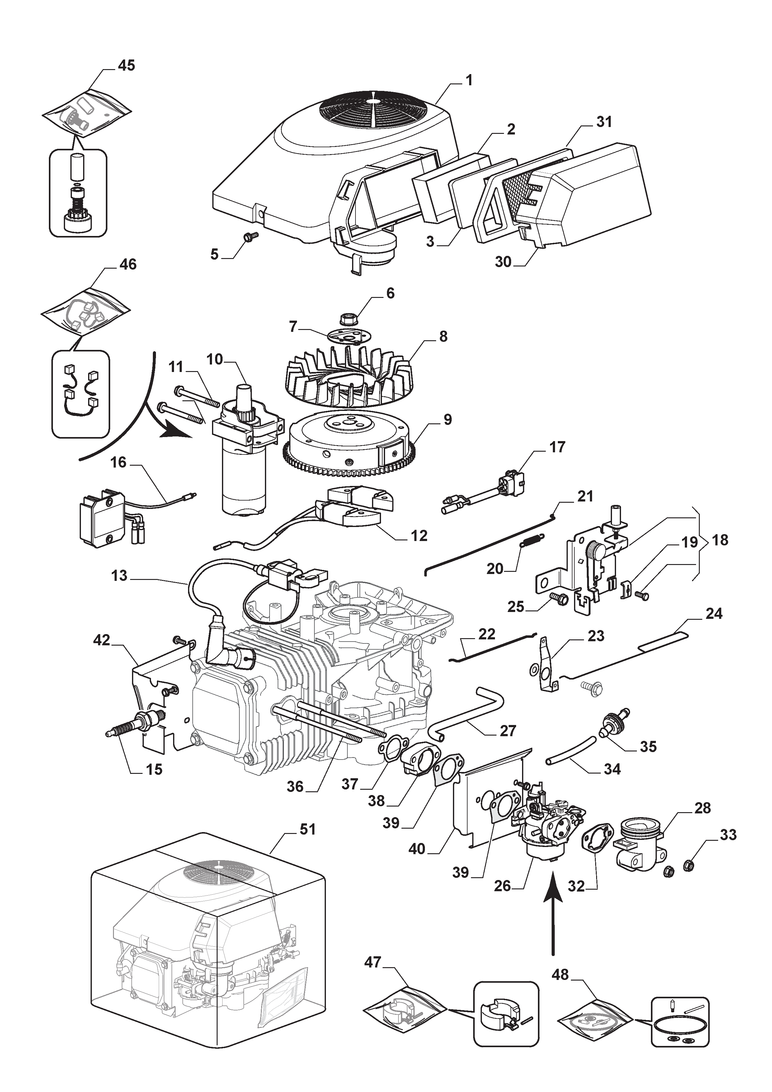  Carburettor, Air Cleaner Assy