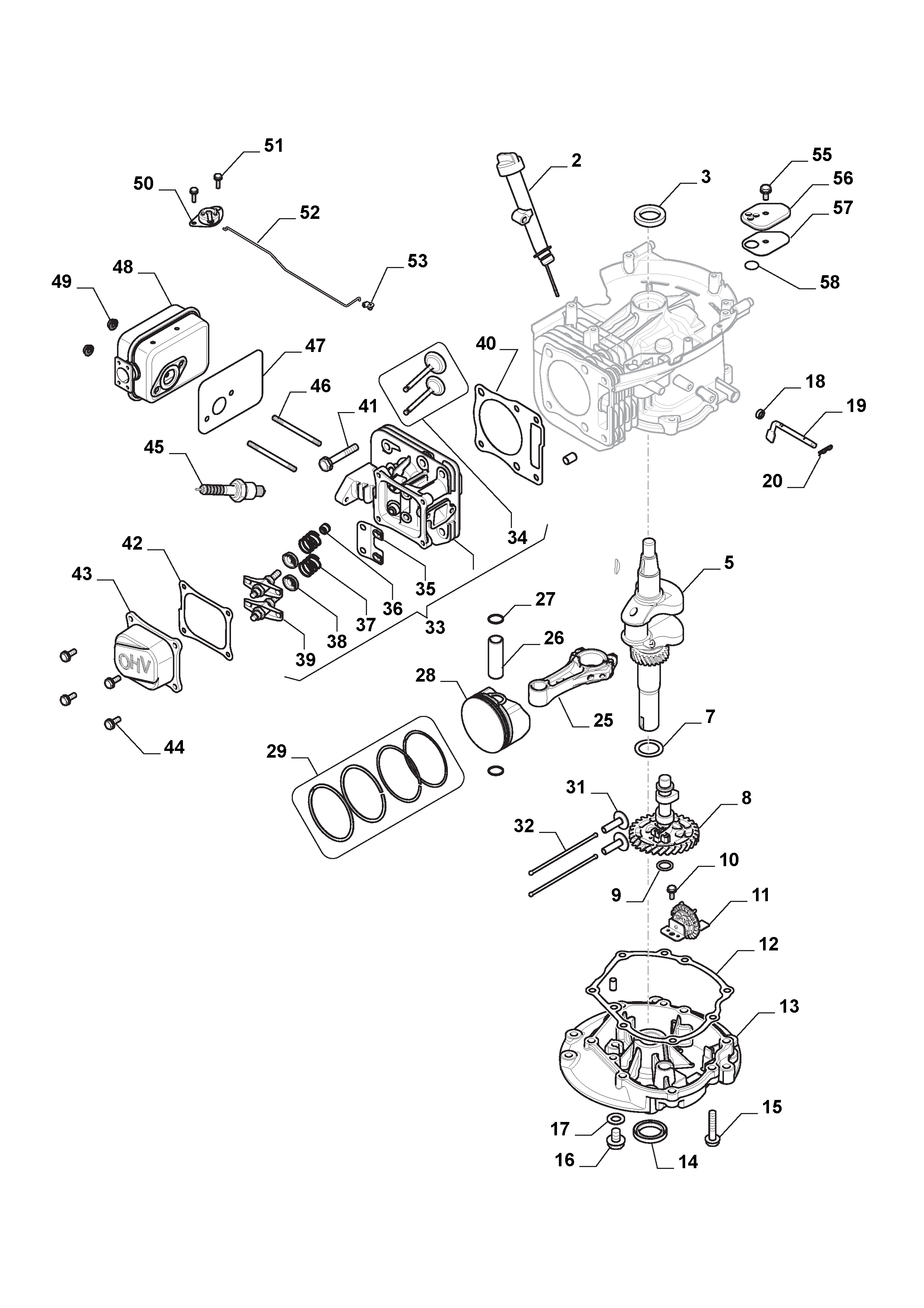  Piston, Crankshaft