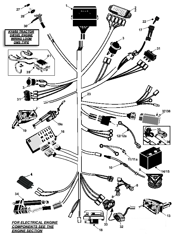 Diesel Engine Wiring Loom OMS Type