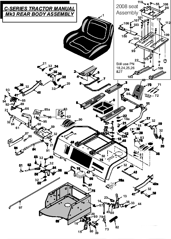 Manual MK3 Rear Body Assembly