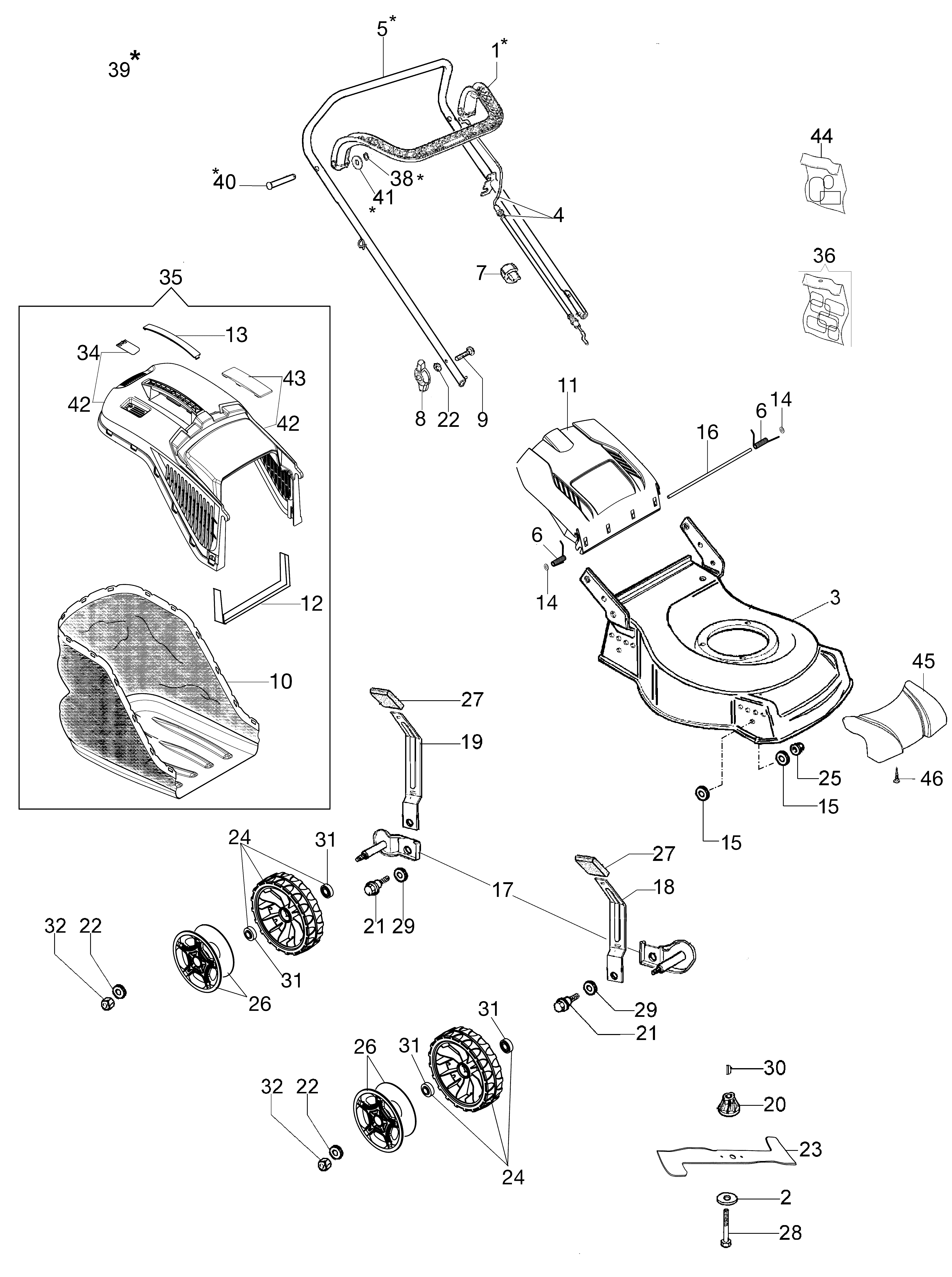 Complete illustrated parts list