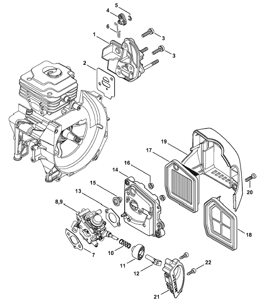 Spacer flange, Air filter