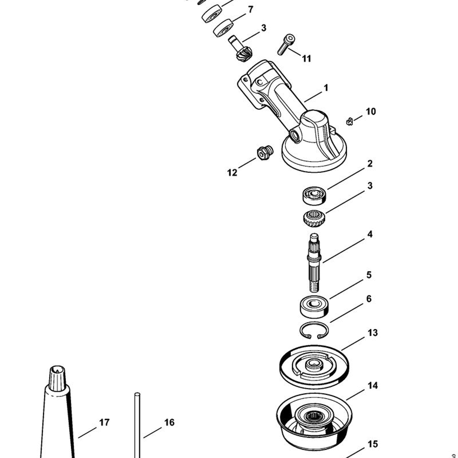 Stihl FS 91 R Brushcutter (FS 91 R ) Parts Diagram, K GEAR HEAD