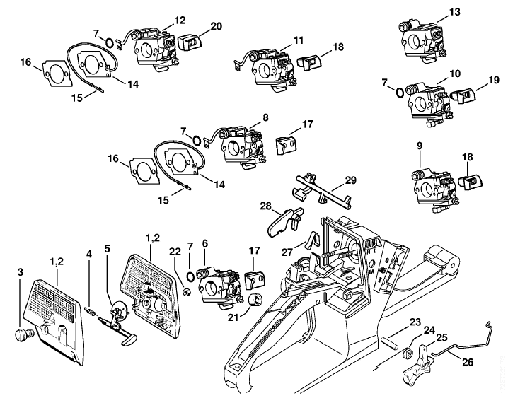 Stihl MS 260 Chainsaw (MS260 FarmBoss) Parts Diagram, Crankcase
