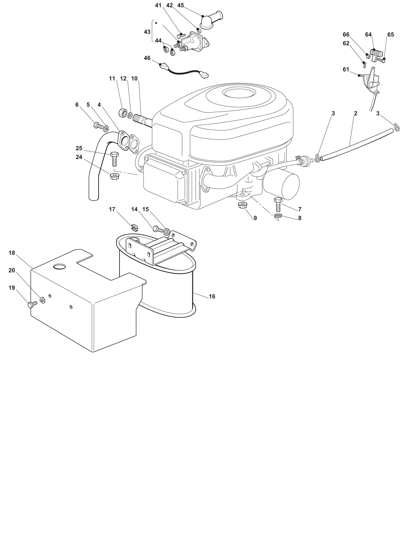 Engine B&S 15.5 - 16.5 hp